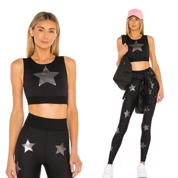 ULTRACOR • Lux Essential Star Knockout Level Crop Top in Nero Starlight • Large - Picture 8 of 11